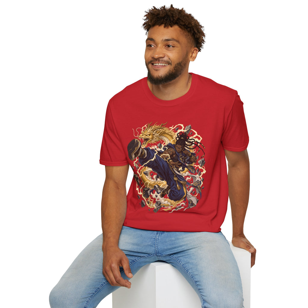Golden Dragon | Ninja Dragon Kick | Martial Arts Warrior T Shirt