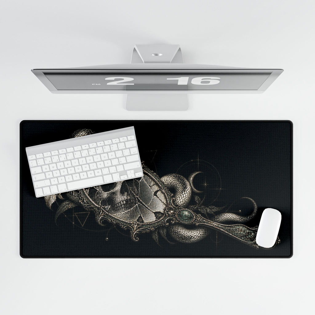 Mouse Mat | Serpent & Haunted Mirror | Gothic Occult Art Desk Pad