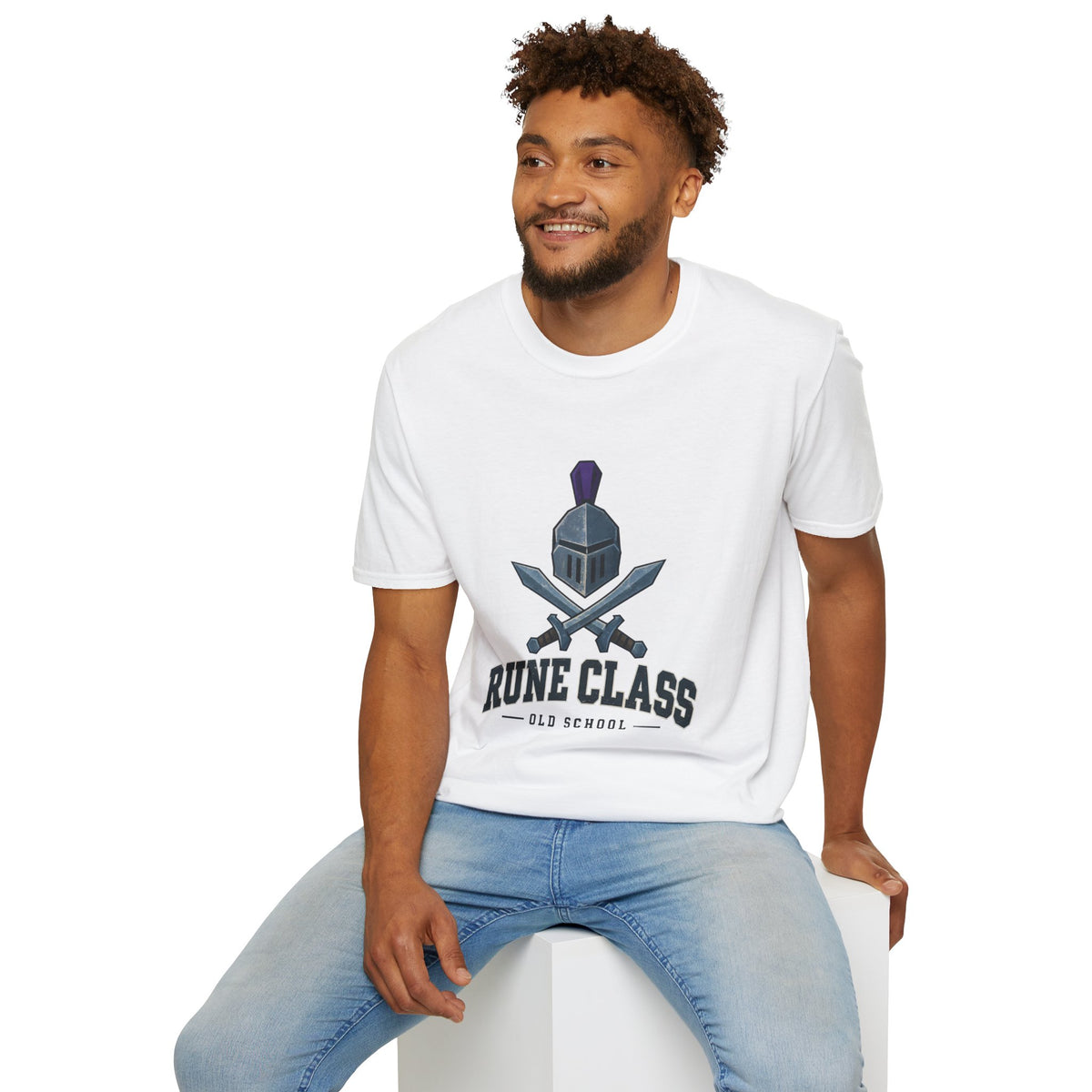 "Rune Class" OSRS / Runescape Inspired T-Shirt – Medieval Knight Helmet