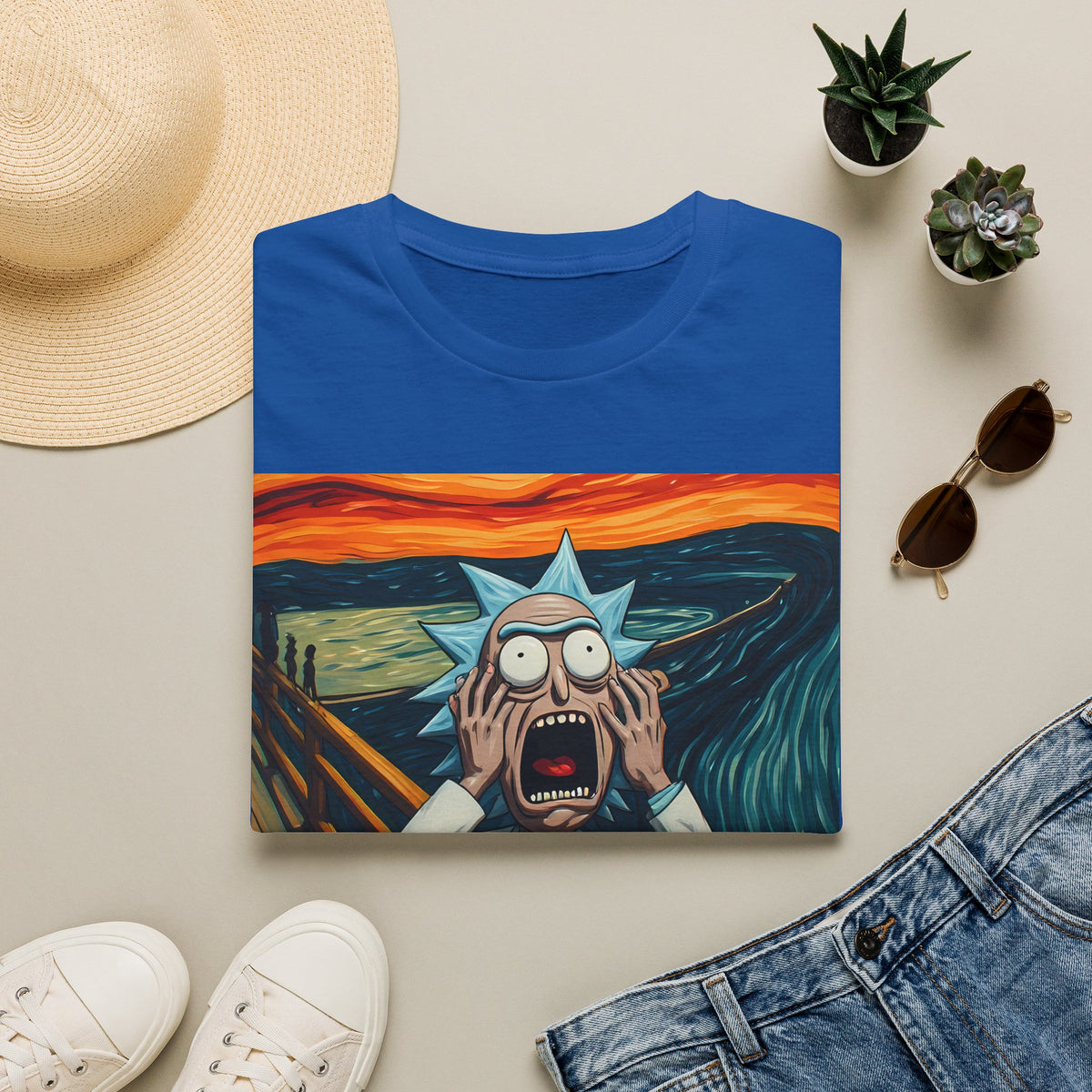 Rick Scream Tee — Rick and Morty Parody of The Scream T-Shirt