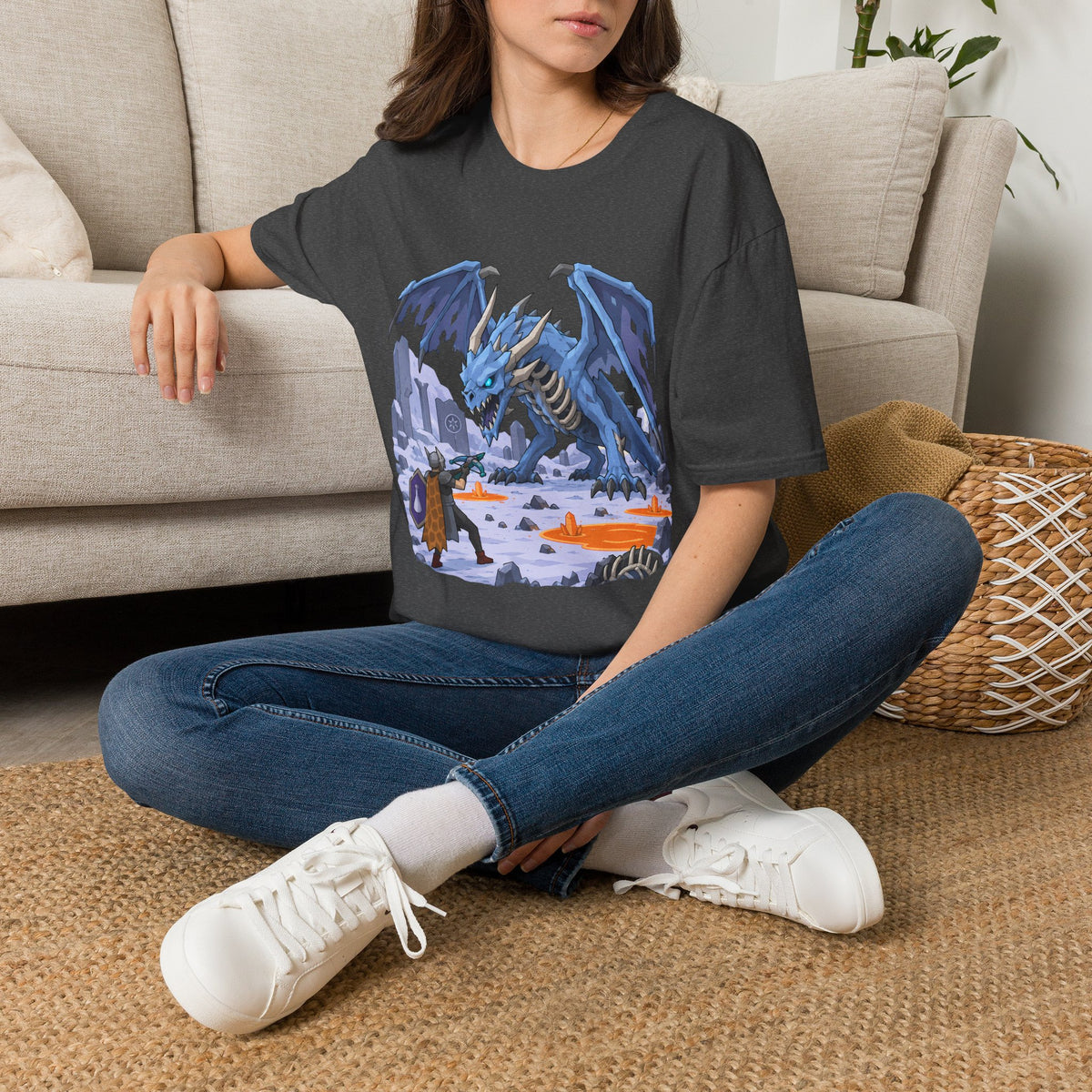 Vorkath Blue Ice Dragon T-Shirt - Fantasy Dragon Graphic Tee