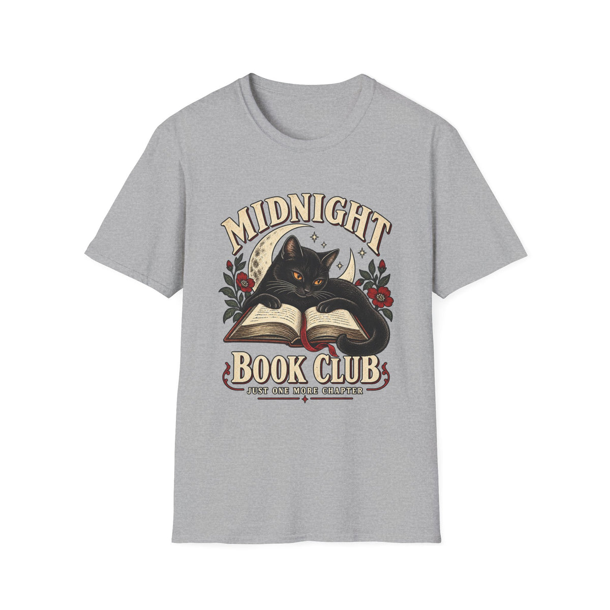 Midnight Book Club | Cute Cat Book Lover Gift T Shirt