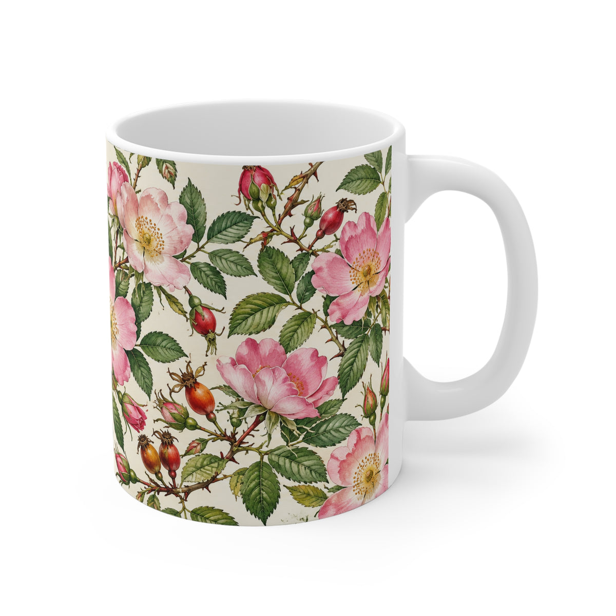 Wild Roses | Botanical Nature Lover Coffee Mug Gift (11oz)