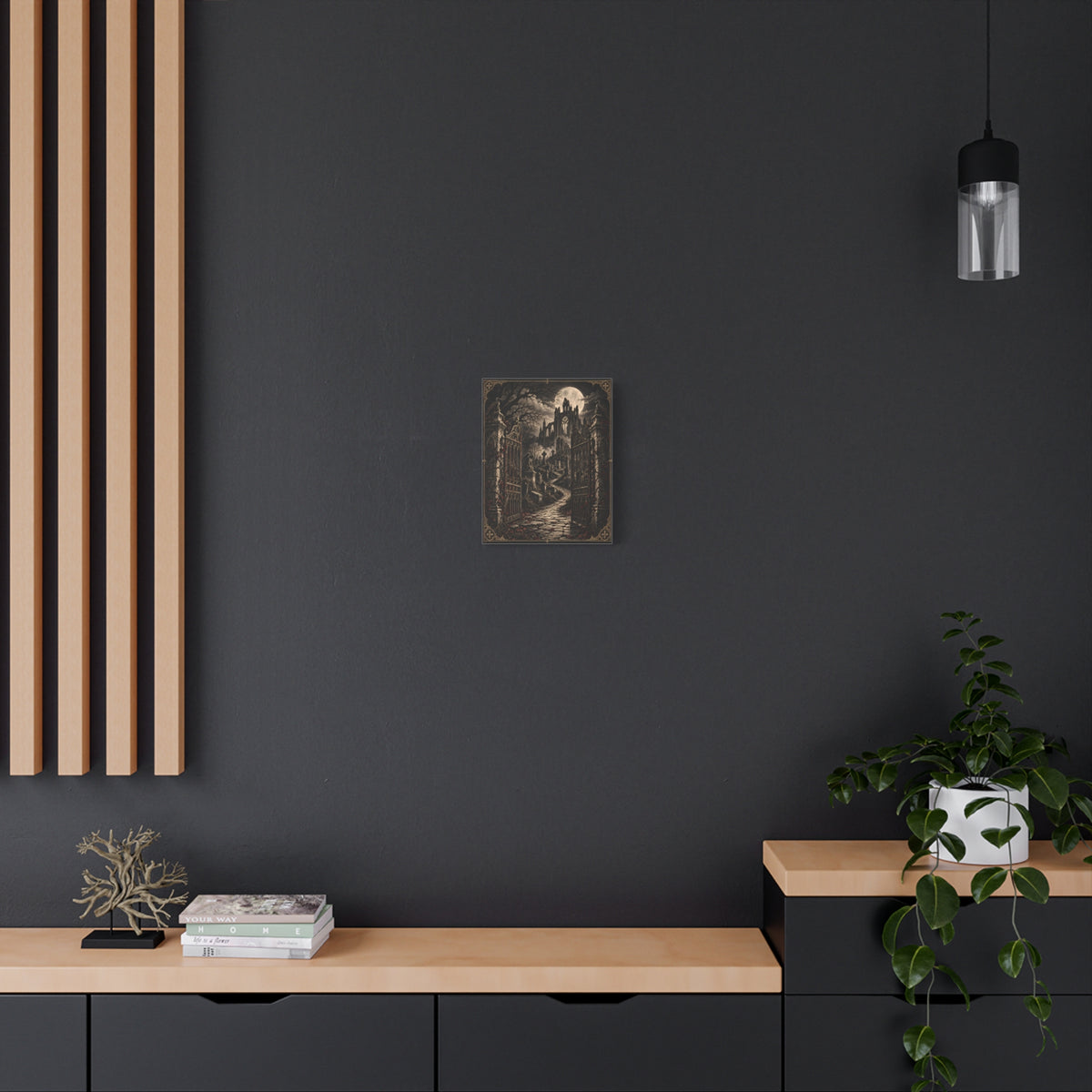 Canvas | Gothic Moonlit Cathedral | Occult Wall Art