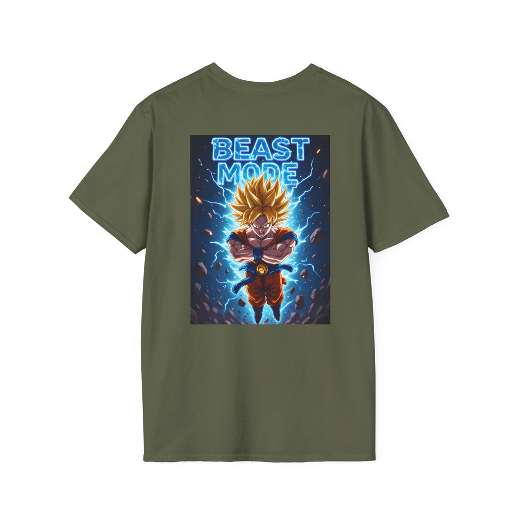 Goku Beast Mode Back Print T-Shirt — Anime Dragon Ball Fighter Tee