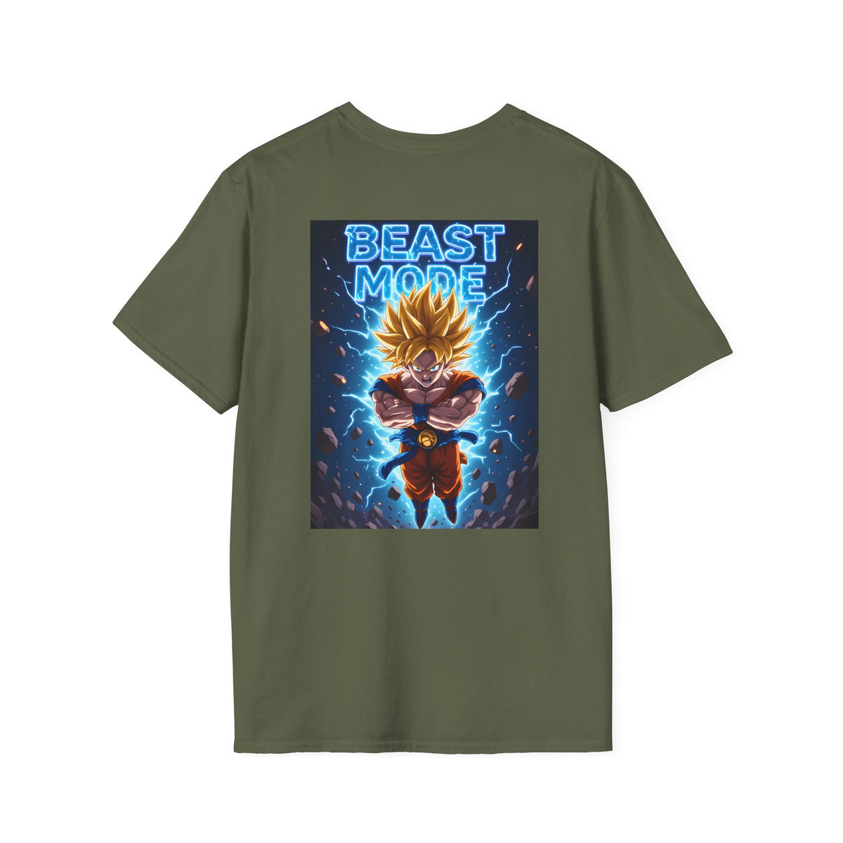 Goku Beast Mode Back Print T-Shirt — Anime Dragon Ball Fighter Tee