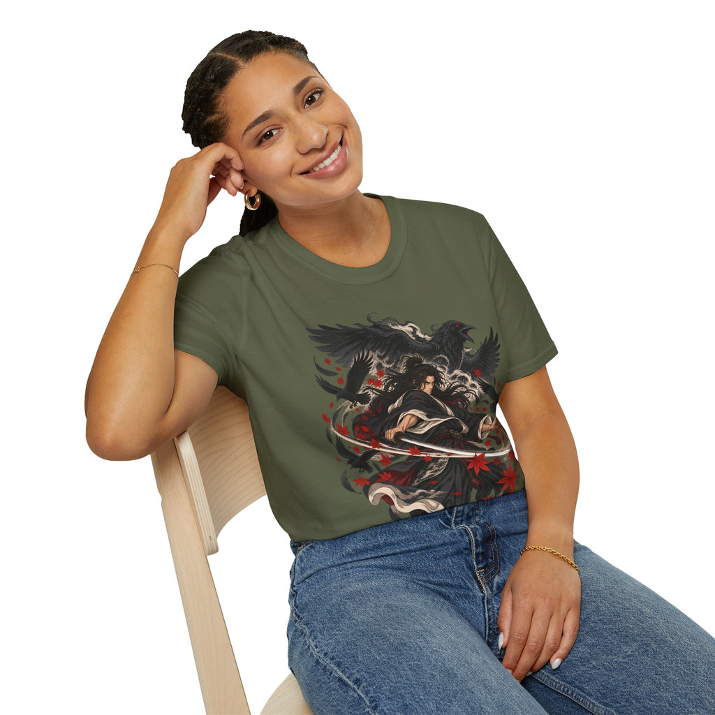 Raven Master | Japanese Samurai | Dark Fantasy T-Shirt
