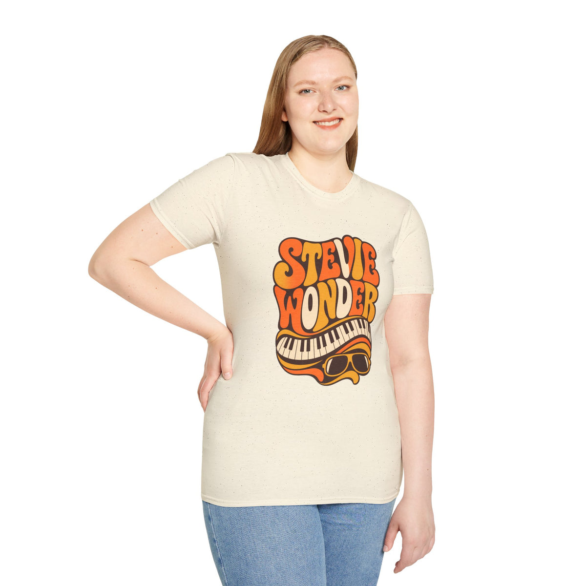 Stevie Wonder Piano Psychedelic Retro Band T-Shirt