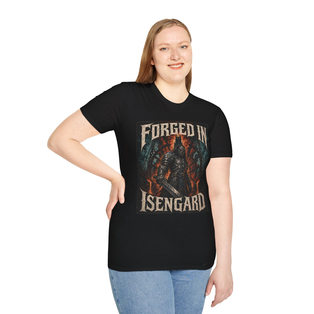 Forged in Isengard T-Shirt — Dark Fantasy Middle-earth Inspired Tee
