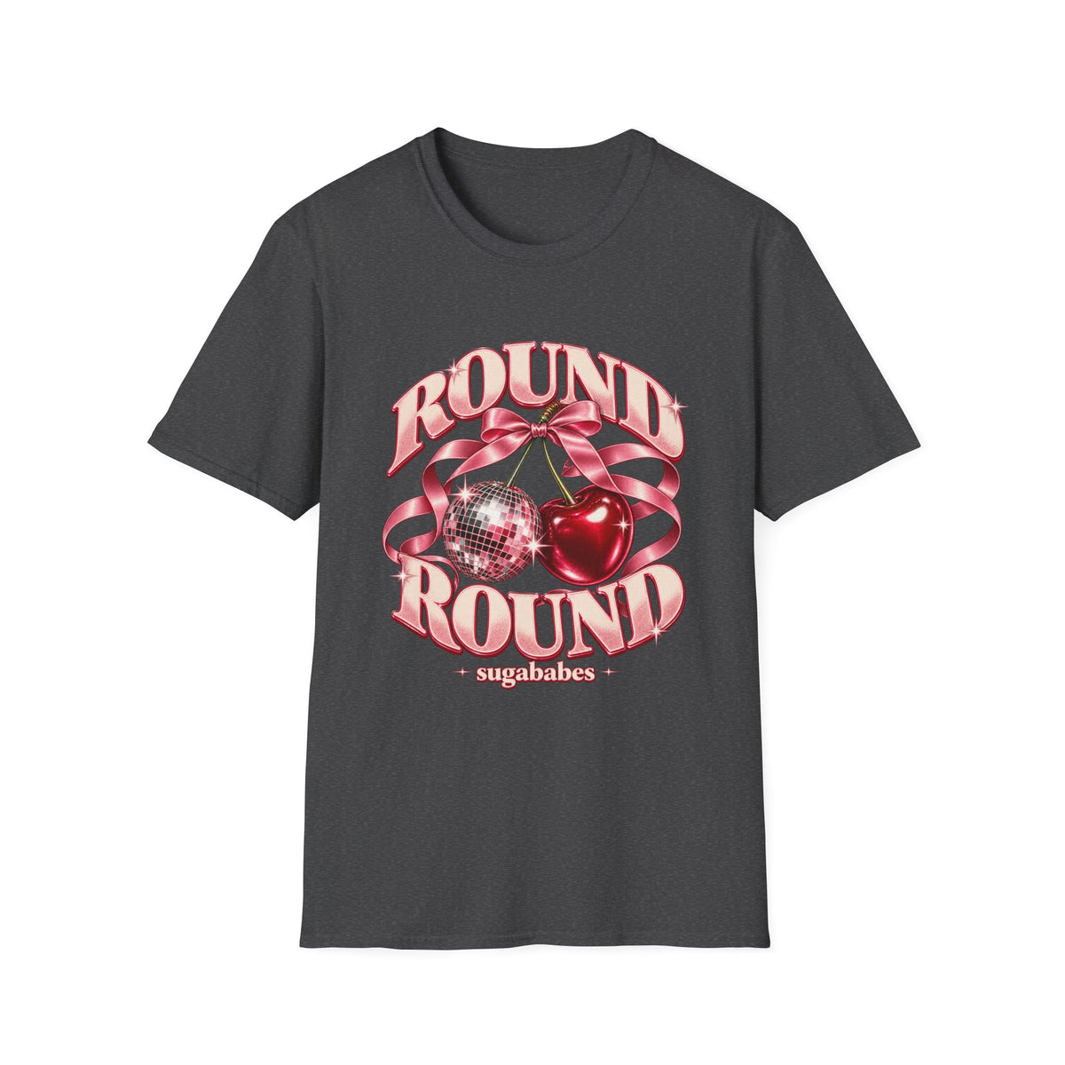 Round Round | Sugababes | Cherries and Disco Ball Graphic T Shirt