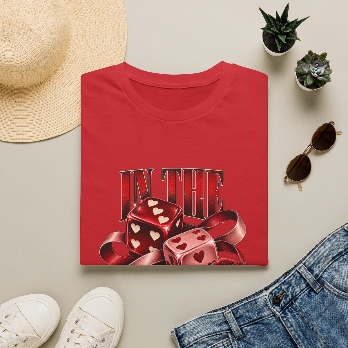 In The Middle | Sugababes | Retro Red Dice Graphic T Shirt