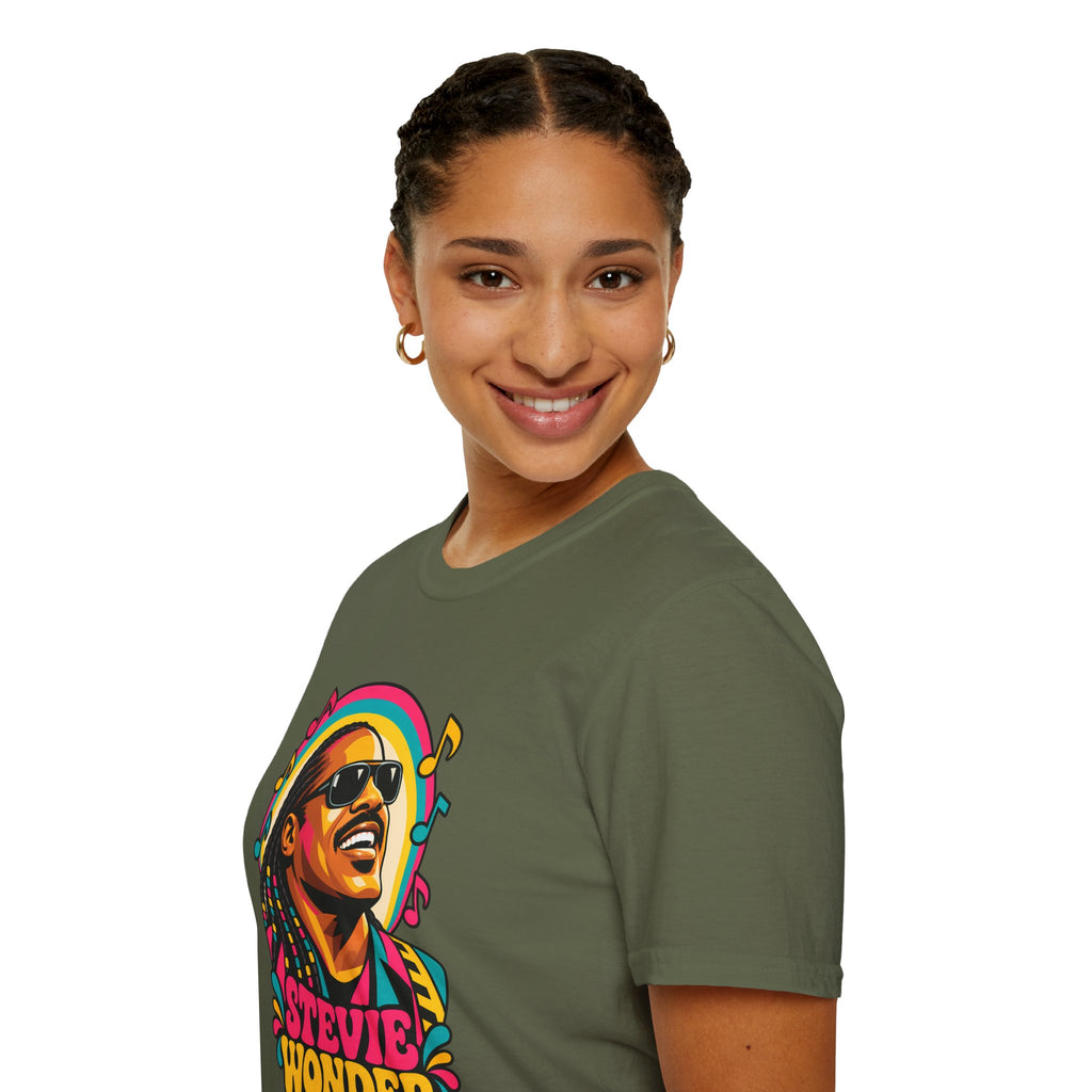 Stevie Wonder Life in Colour Music Legend Portrait T-Shirt
