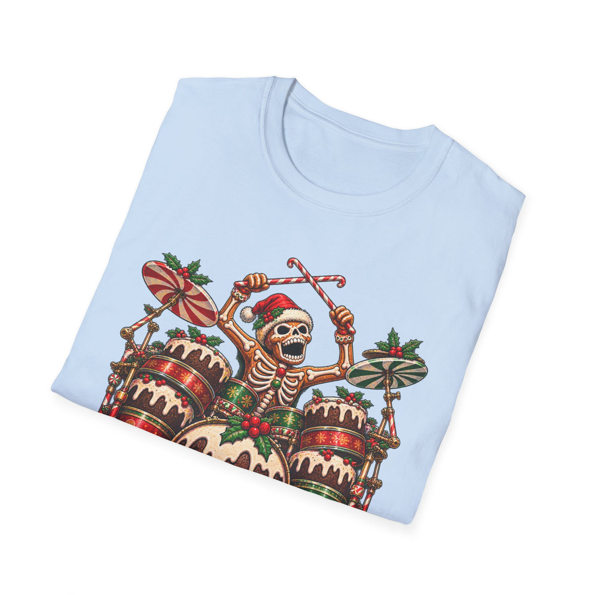 Gingerbread Headbangers | Drummer Christmas T-Shirt