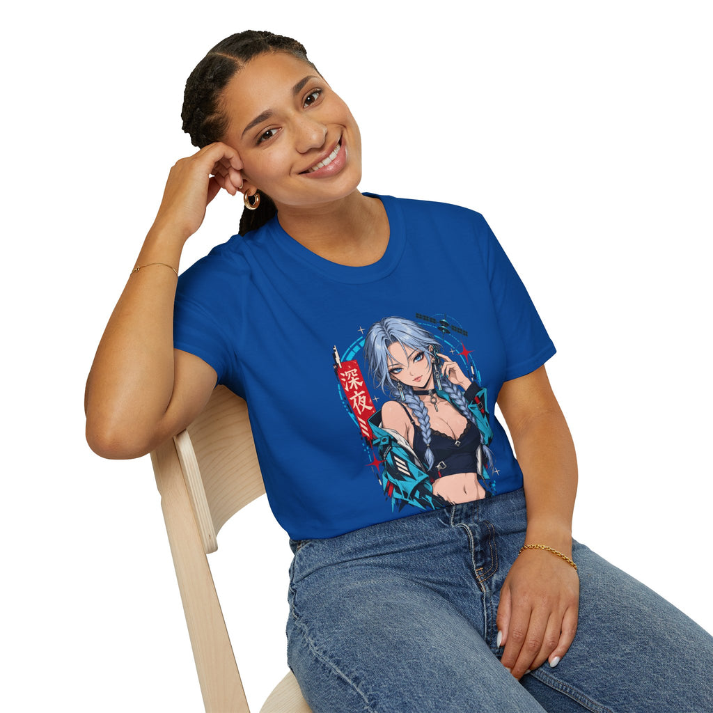 Ice | Sexy Anime Cyber Pin Up Girl Graphic T-Shirt