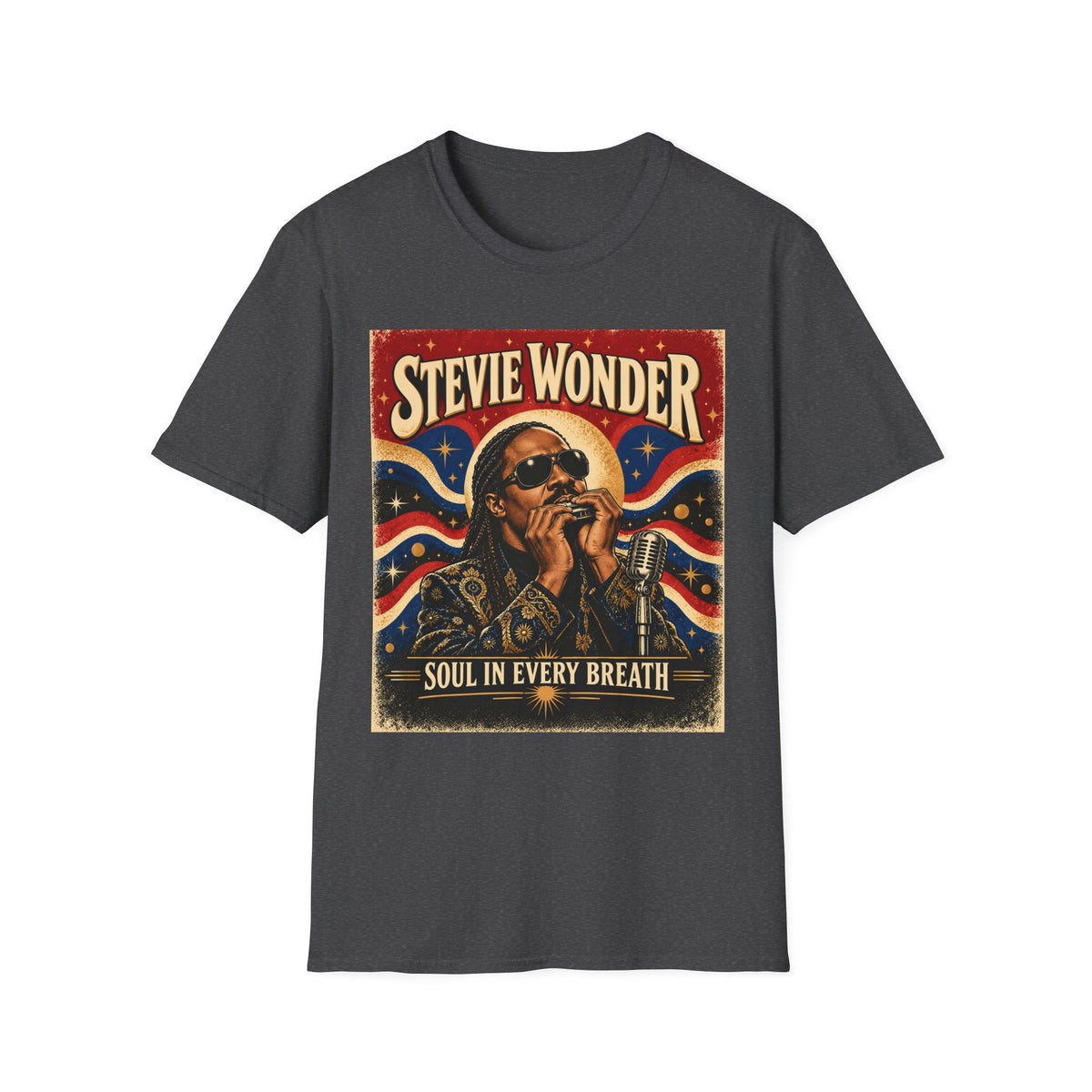 Retro Soul Singer Graphic T-Shirt — "Soul in Every Breath"