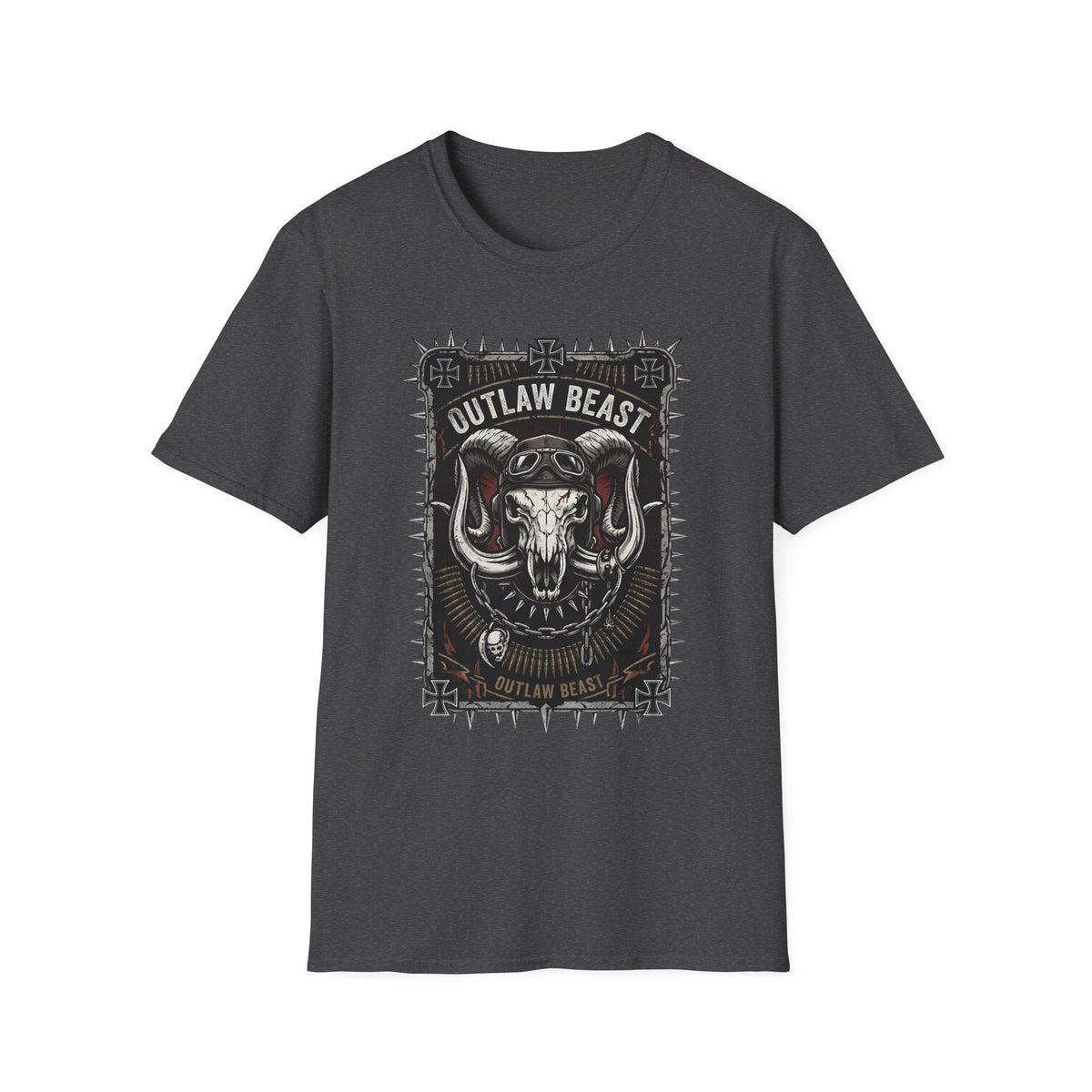 Outlaw Beast Skull T-Shirt — Biker Ranch Graphic Tee