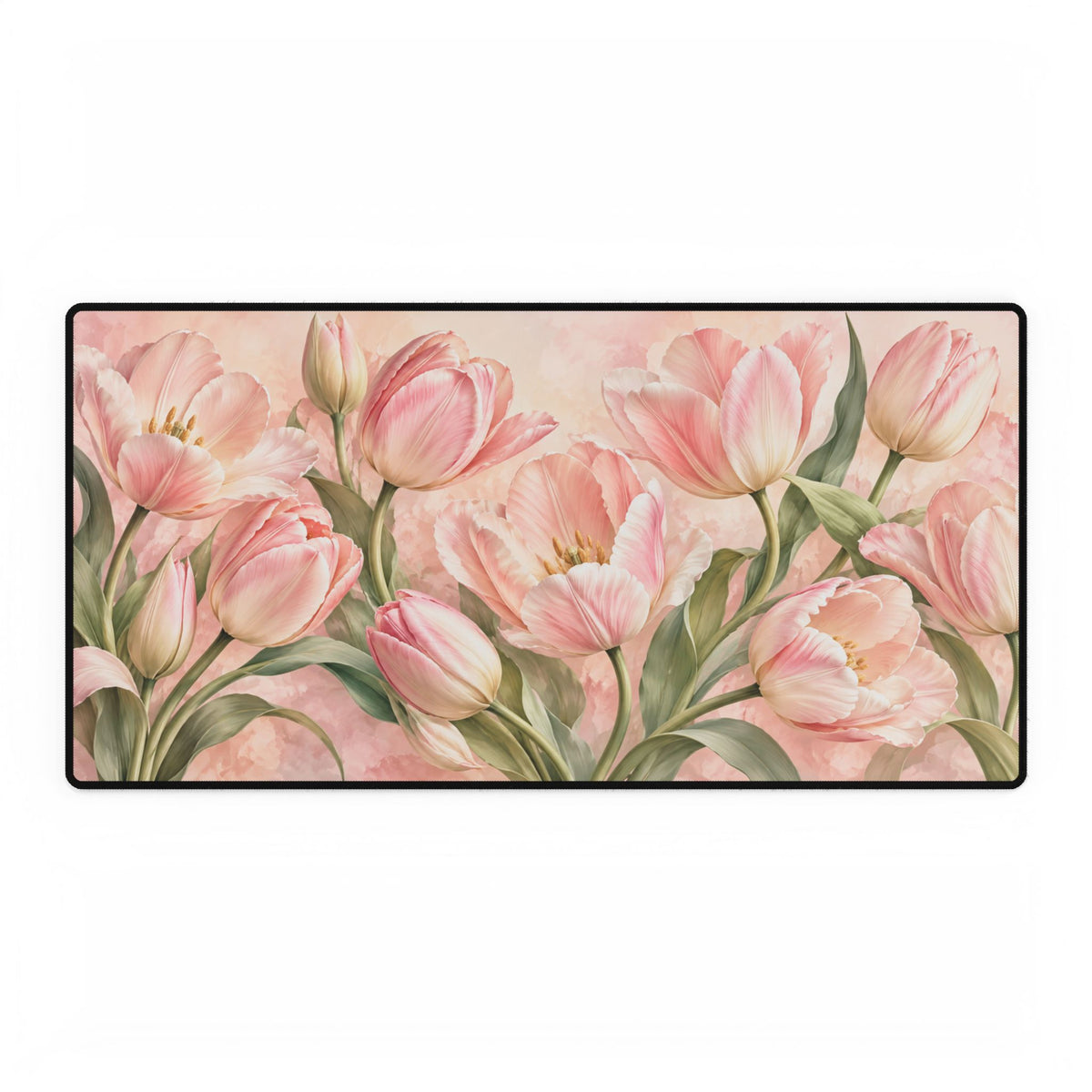 Ballet Pink Tulip Garden Spring Floral Art - Pastel Floral Design