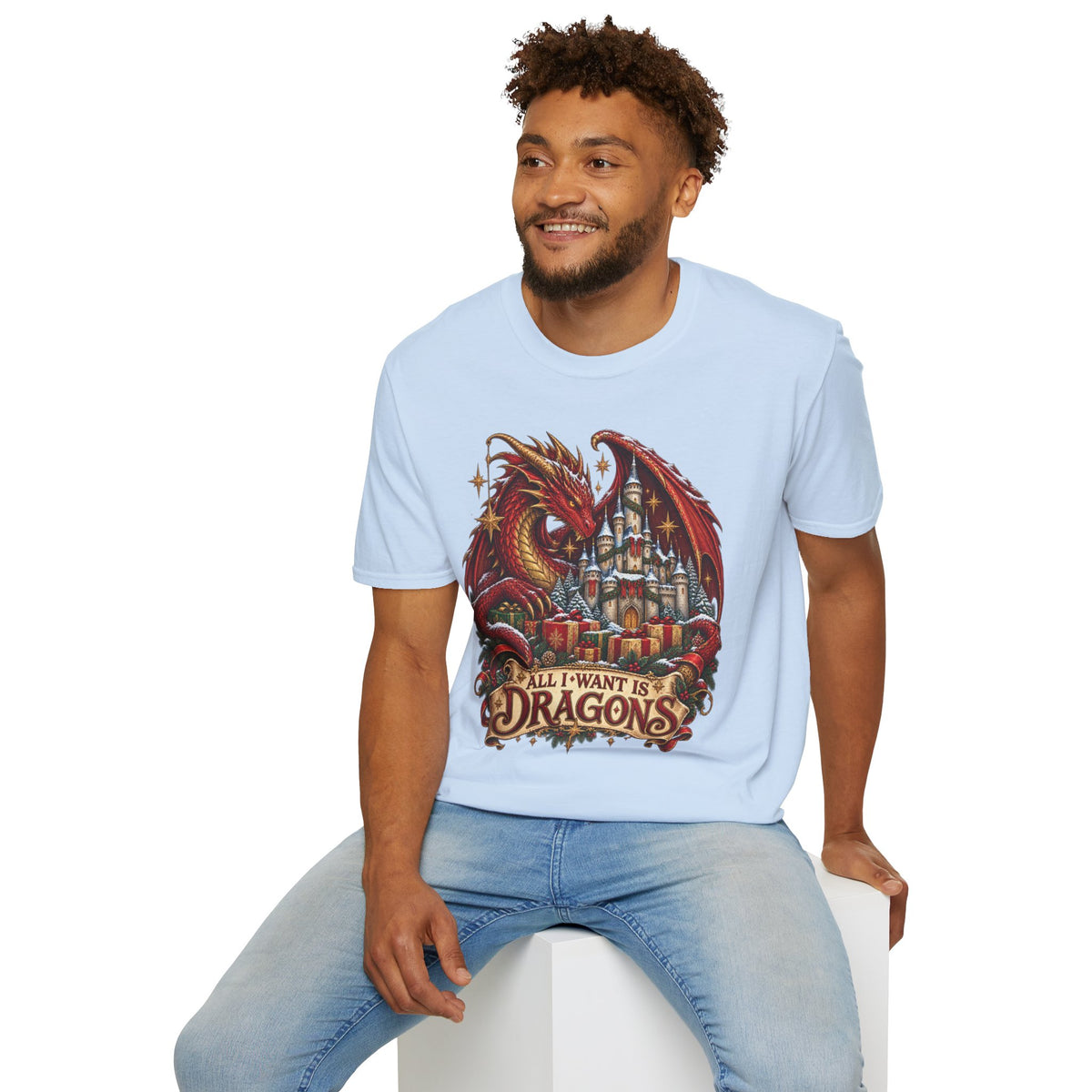 All I Want For Christmas | Dragon Castle T-Shirt