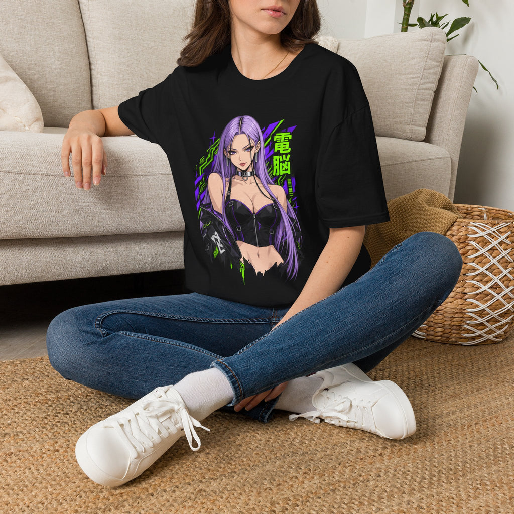 Violet | Anime Cyber Sexy Pin Up Girl T-Shirt