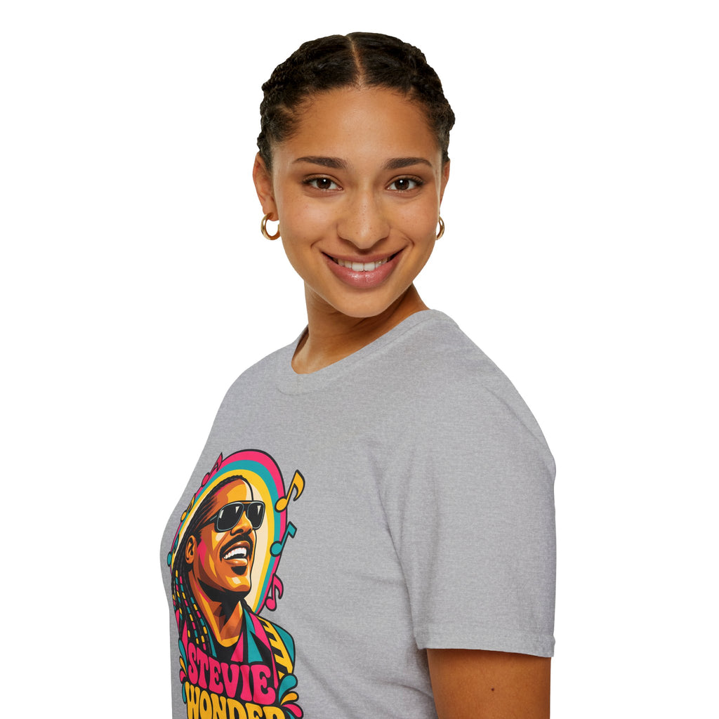 Stevie Wonder Life in Colour Music Legend Portrait T-Shirt