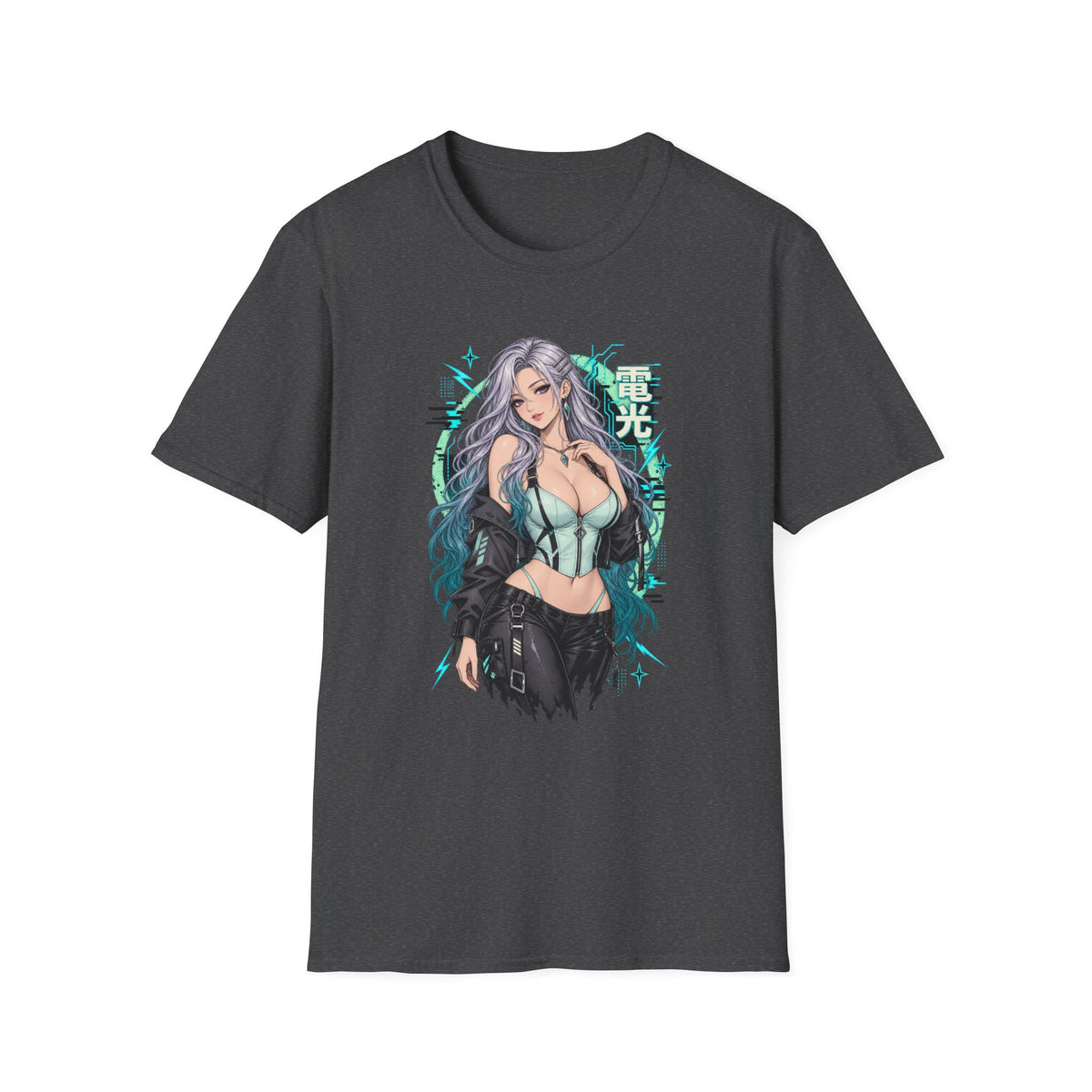 Opal | Sexy Anime Vaporwave Pin Up Girl | Waifu T-Shirt