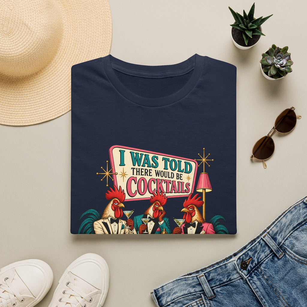 I Was Told There Would Be Cocktails T-Shirt | Retro Flamingo Bar Cocktail Tee