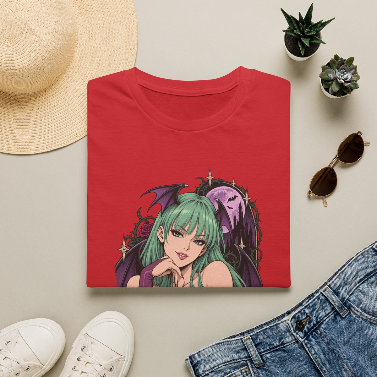 Morrigan | Sexy Pin Up Girl | Succubus Anime T-Shirt