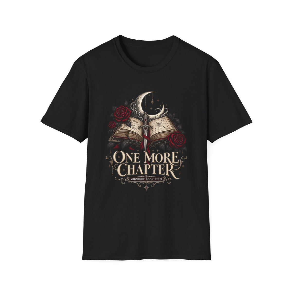 Book Club | One More Chapter | Gothic | Moon & Roses Reader Shirt