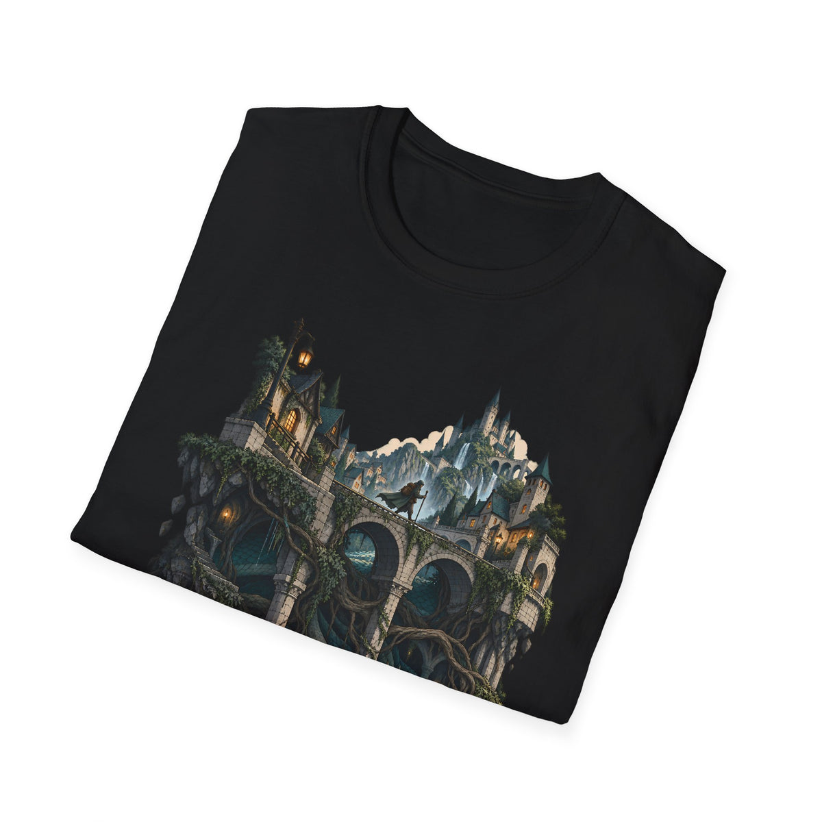 Quests and Adventures | Japanese Style | Anime Fantasy Dragon Castle T Shirt
