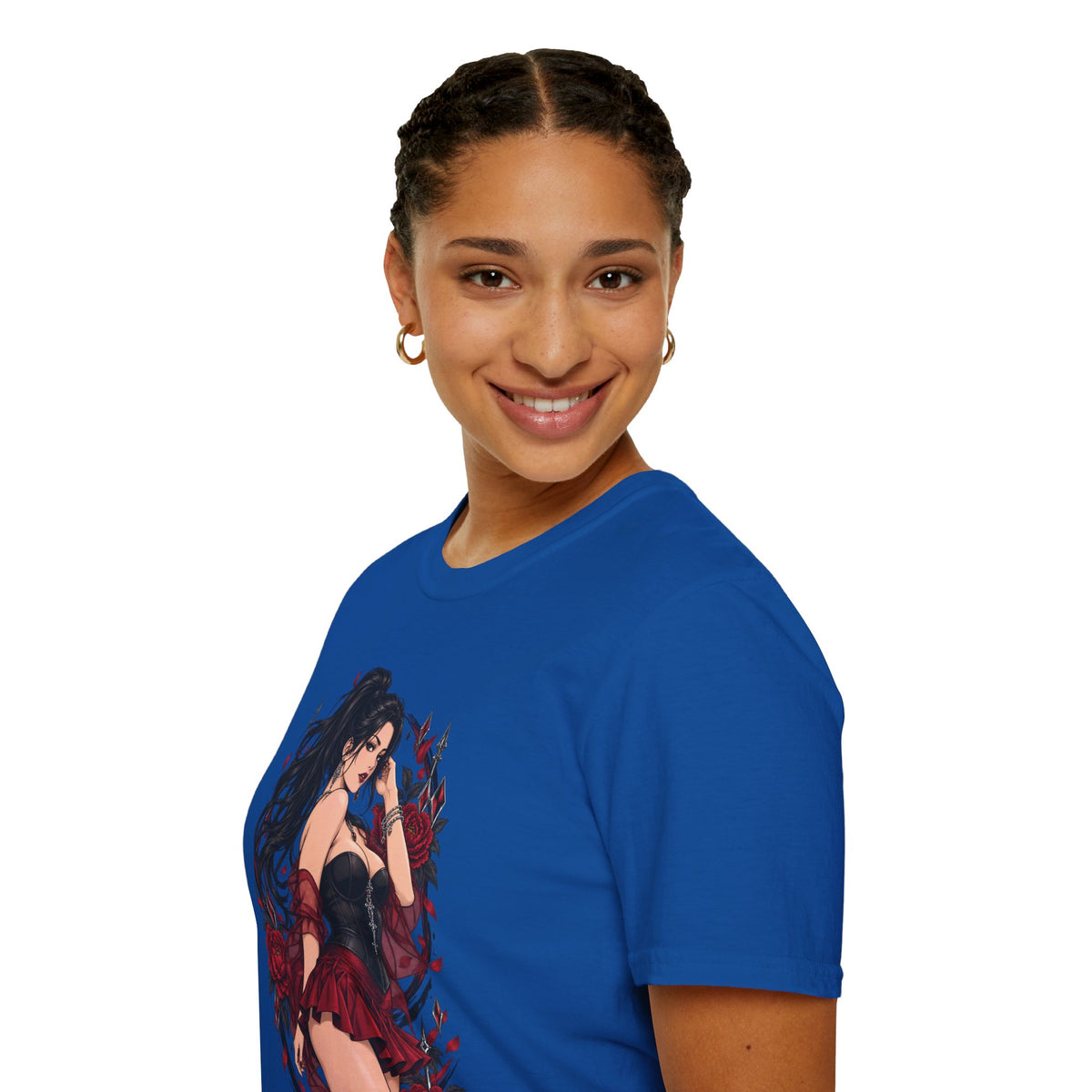 The Seducer | Sexy Black Haired Pony Tail Pin Up Girl Graphic Shirt