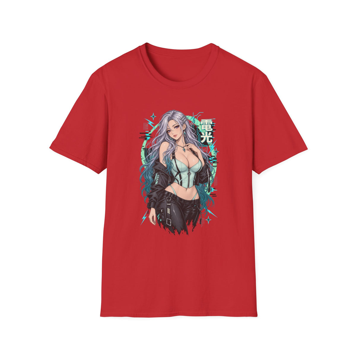 Opal | Sexy Anime Vaporwave Pin Up Girl | Waifu T-Shirt