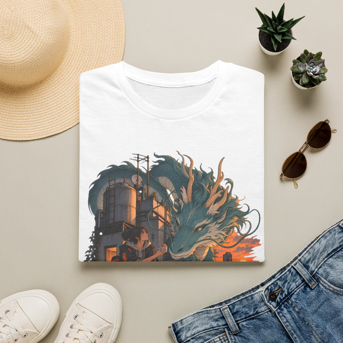 Serpent Cityscape | Urban Japanese Dragon T-Shirt