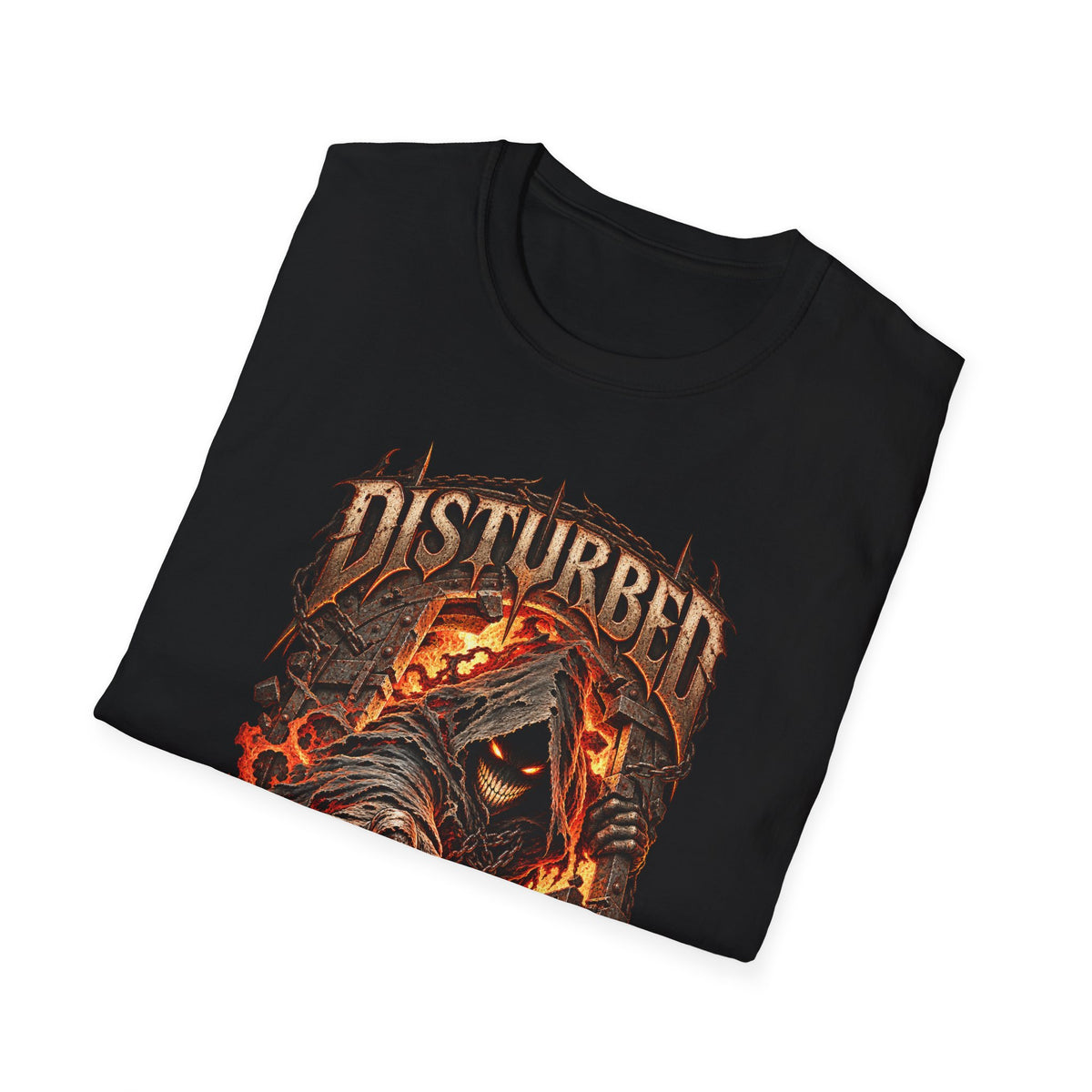 Disturbed | The Guy | Flaming Heavy Metal Band T-Shirt