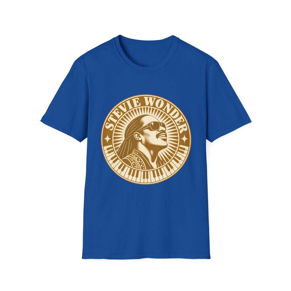 Stevie Wonder Graphic T-Shirt - Vintage Gold Portrait Tee