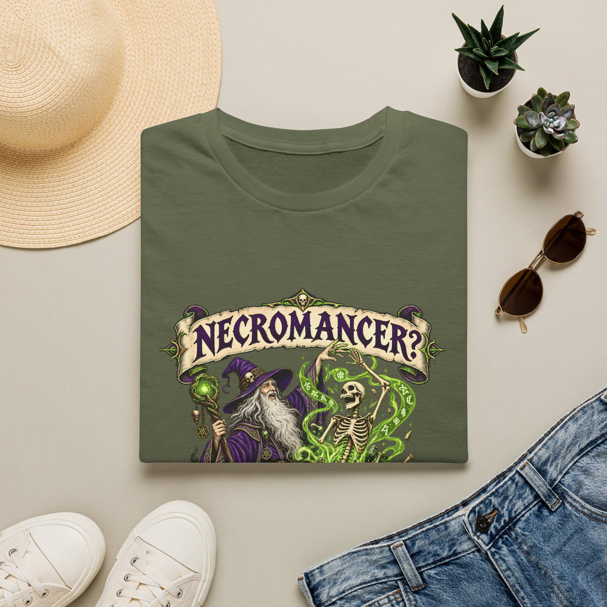 Necromancer? I Prefer People Recycler T-Shirt | Funny Gothic Halloween Tee