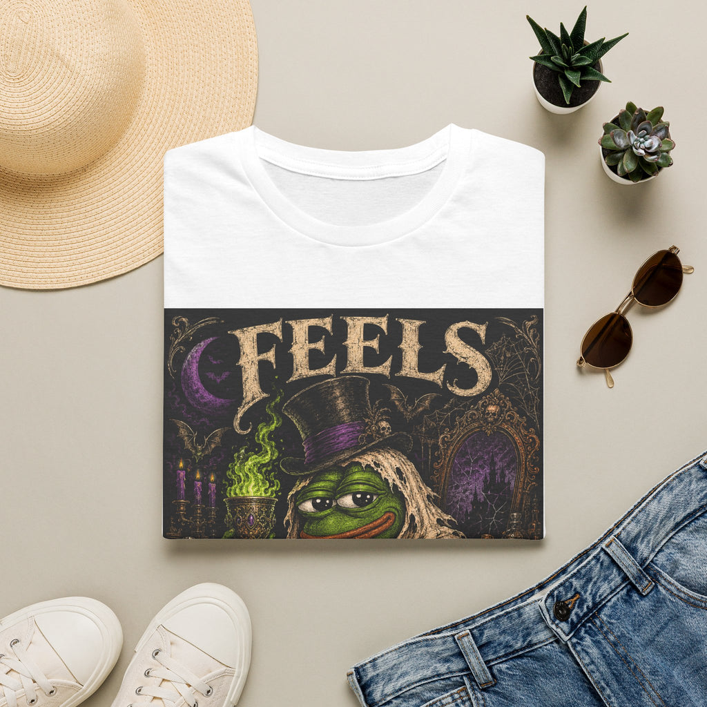 Feels Ghoul Halloween T‑Shirt — Spooky Witch Pepe Graphic