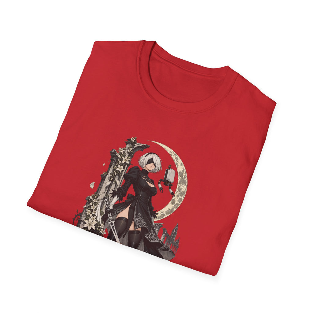 2B | Nie: Automata | Anime Gothic Warrior Moonlight Pin Up T-Shirt