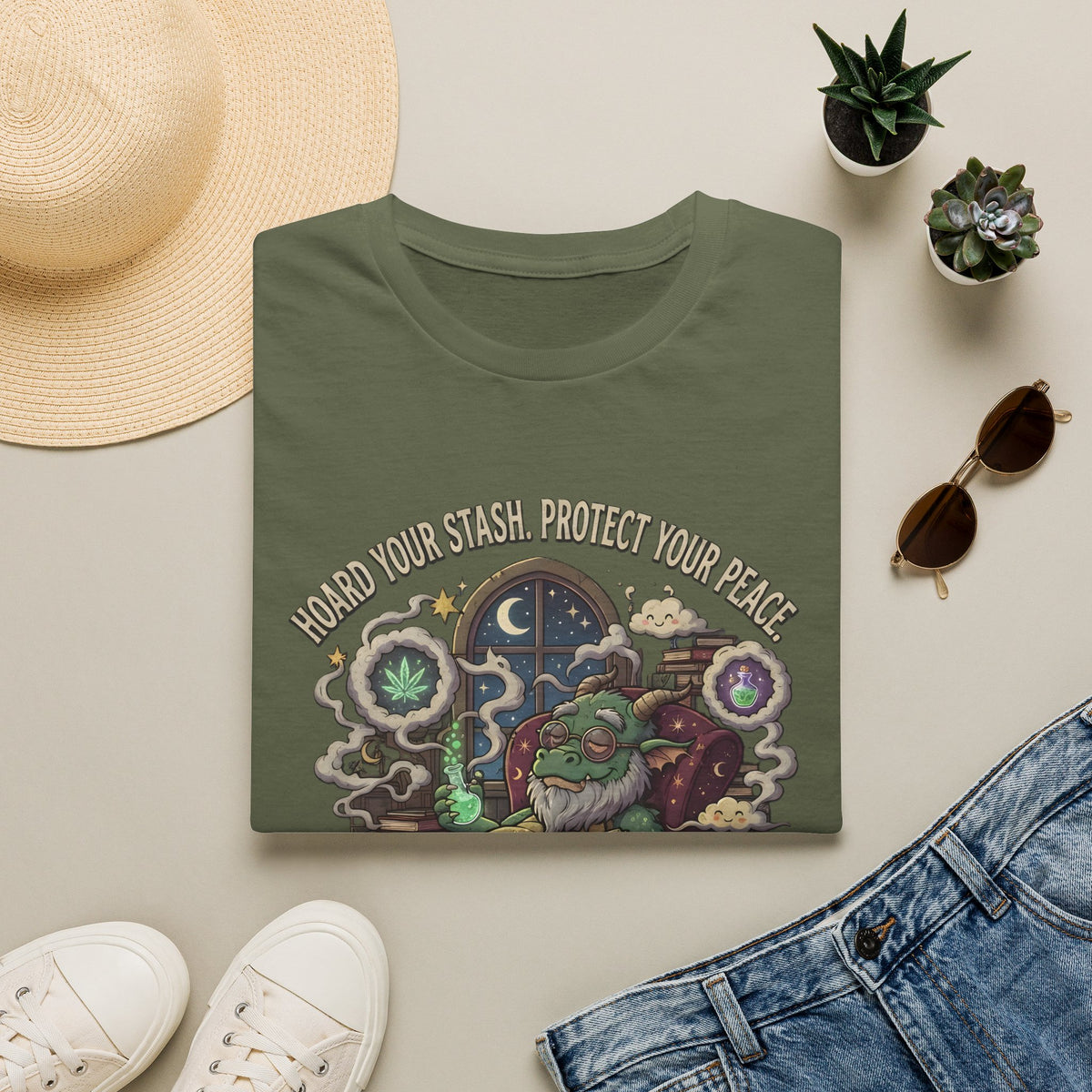 Dragon Stoner - 'Always Keep It Lit' - Psychedelic Chill Graphic Tee