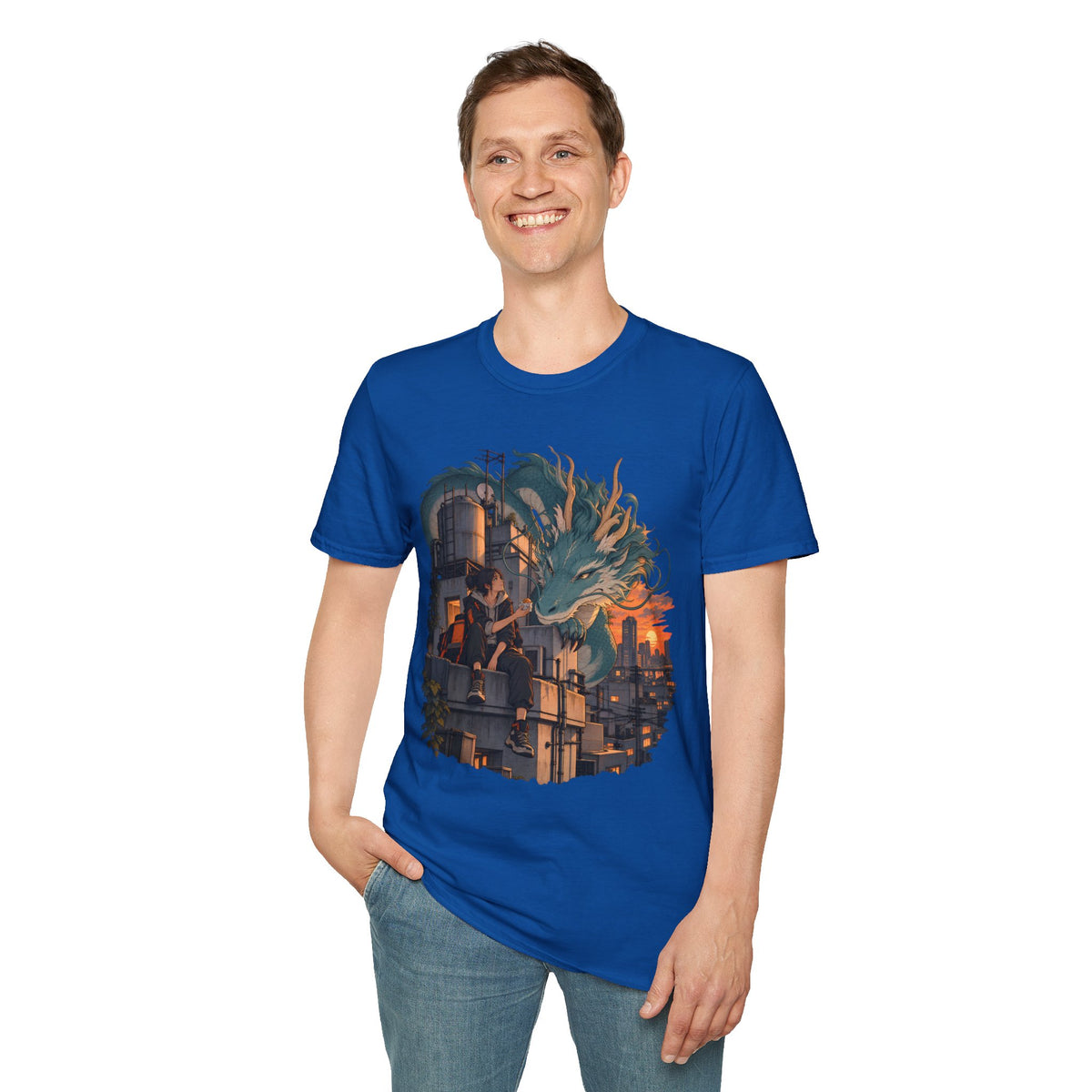 Serpent Cityscape | Urban Japanese Dragon T-Shirt