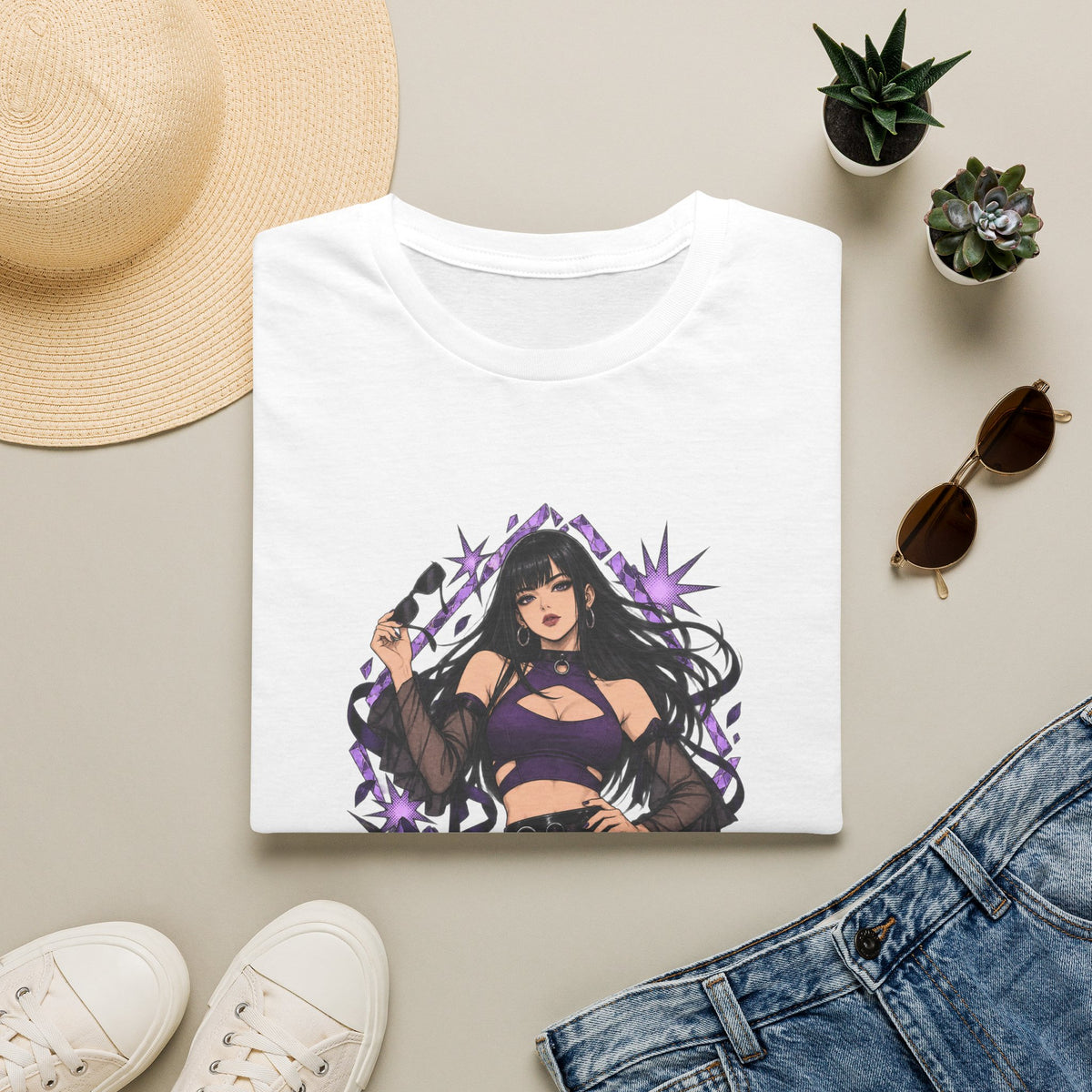 Violet | Japanese Anime Style Sexy Pin Up Girl Shirt