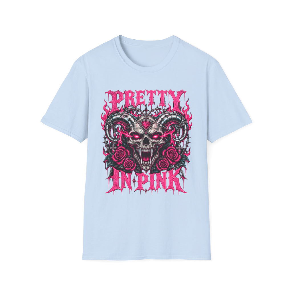 Pretty in Pink Skull | Gothic Rose Graphic Tee