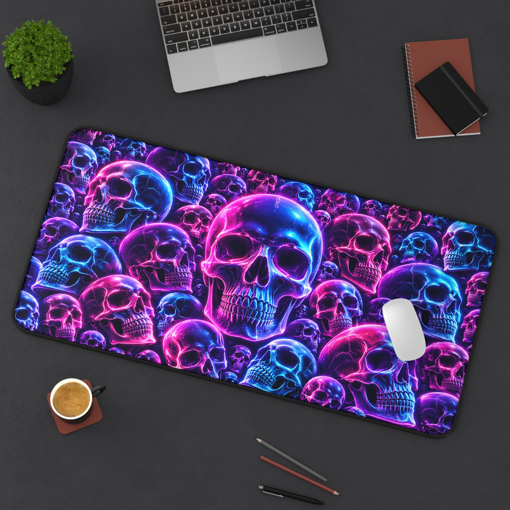 Neon Cyberpunk Skulls | Electric Pink and Cyan Art