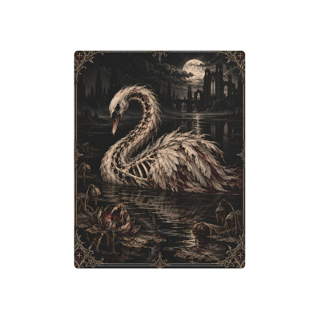 Metal Art Sign | Skeletal Swan | Occult Wall Art