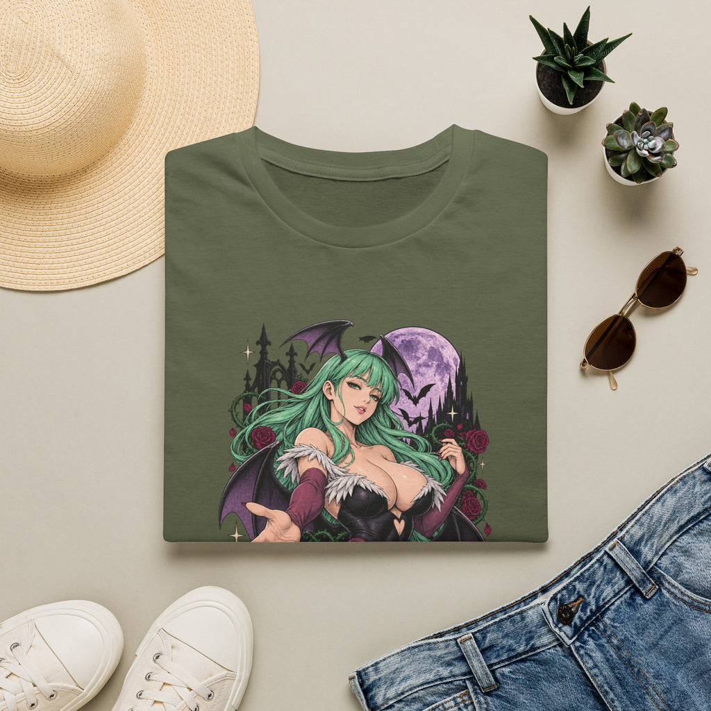 Morrigan | Sexy Succubus Pin Up Girl | Gothic Sorceress Halloween Gamer T-Shirt
