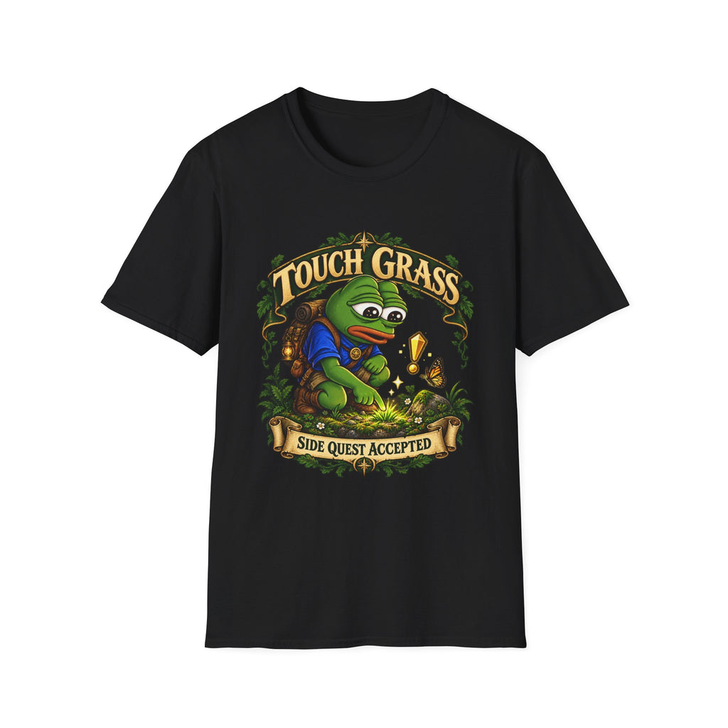 Pepe | Touch Grass | Gaming Tee (Side Quest Accepted)