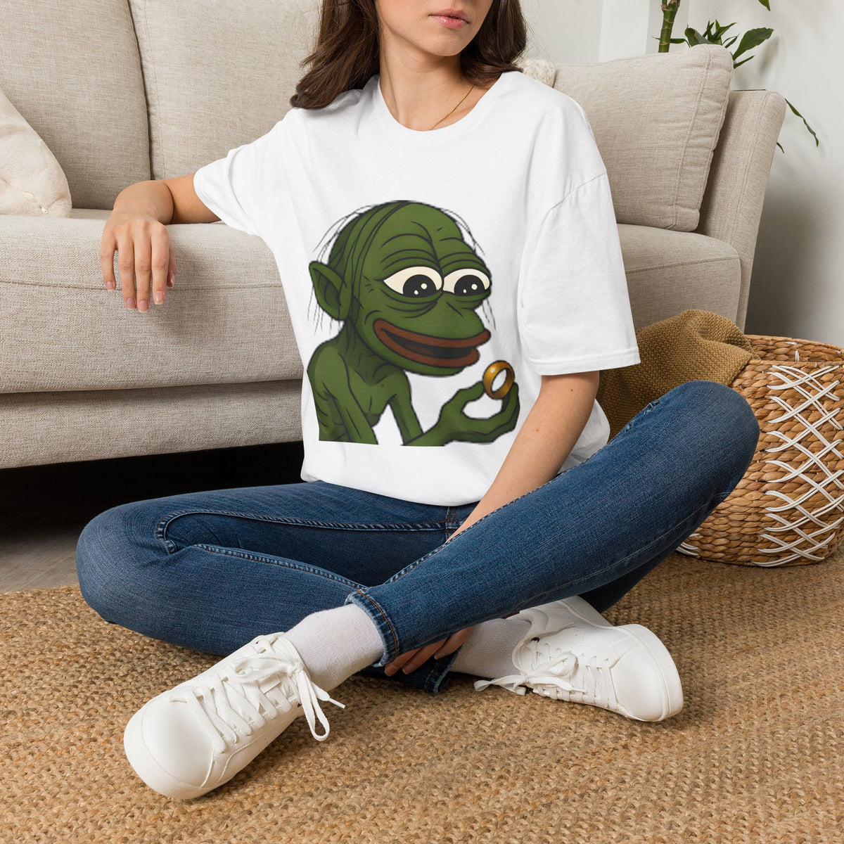 Pepe Ring T-Shirt — Humorous Green Meme Tee