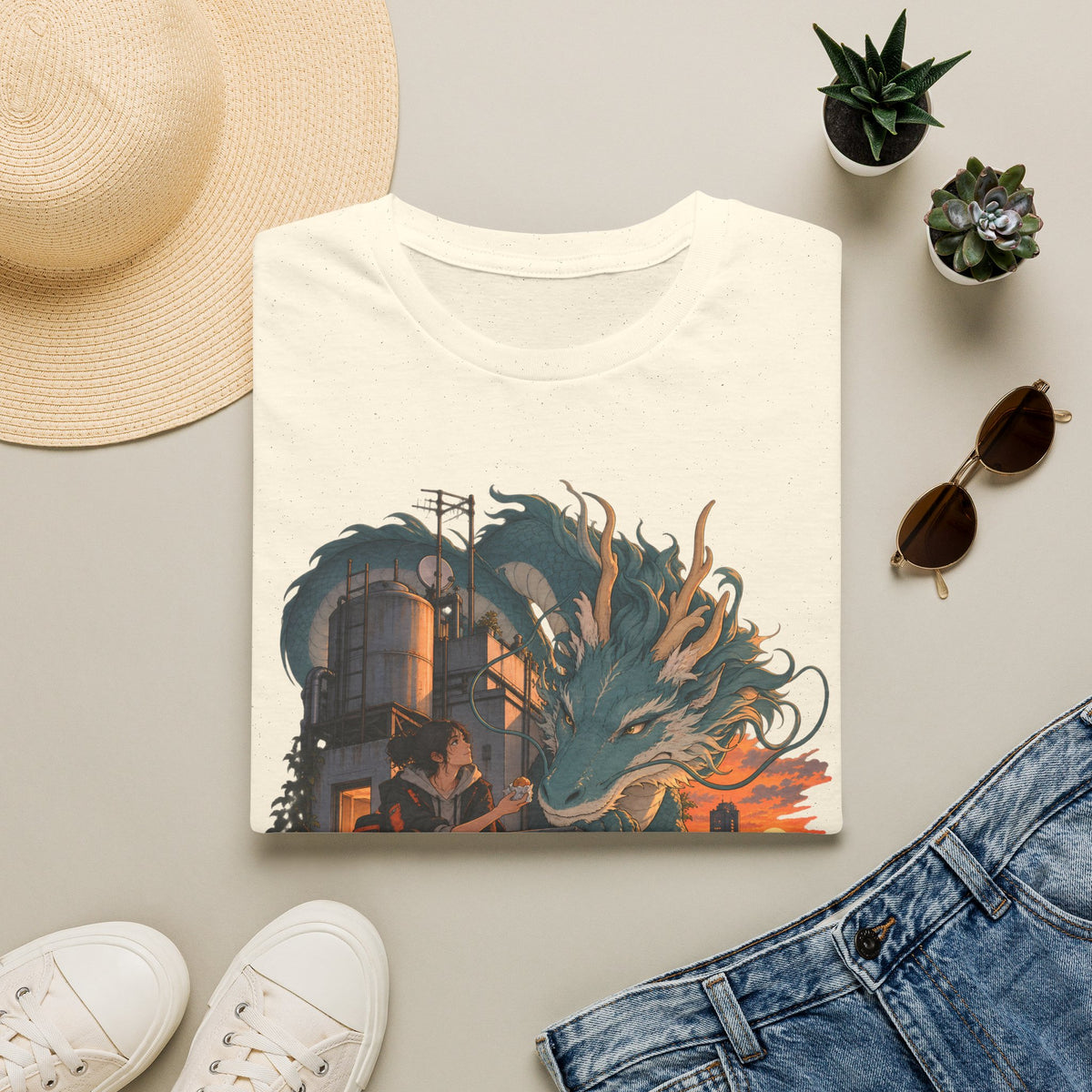 Serpent Cityscape | Urban Japanese Dragon T-Shirt