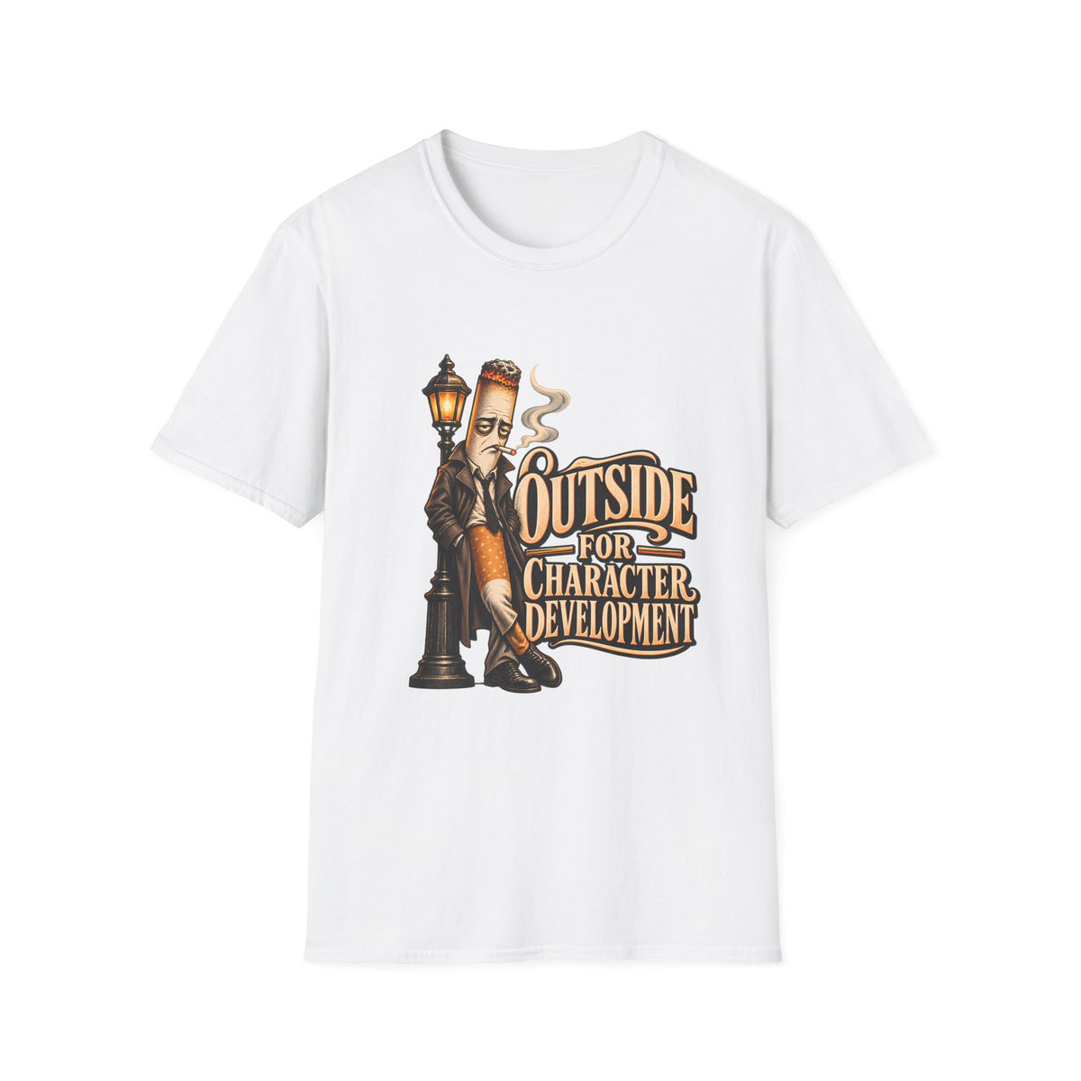 Outside for Character Development | Humorous Vintage Cigarette Graphic