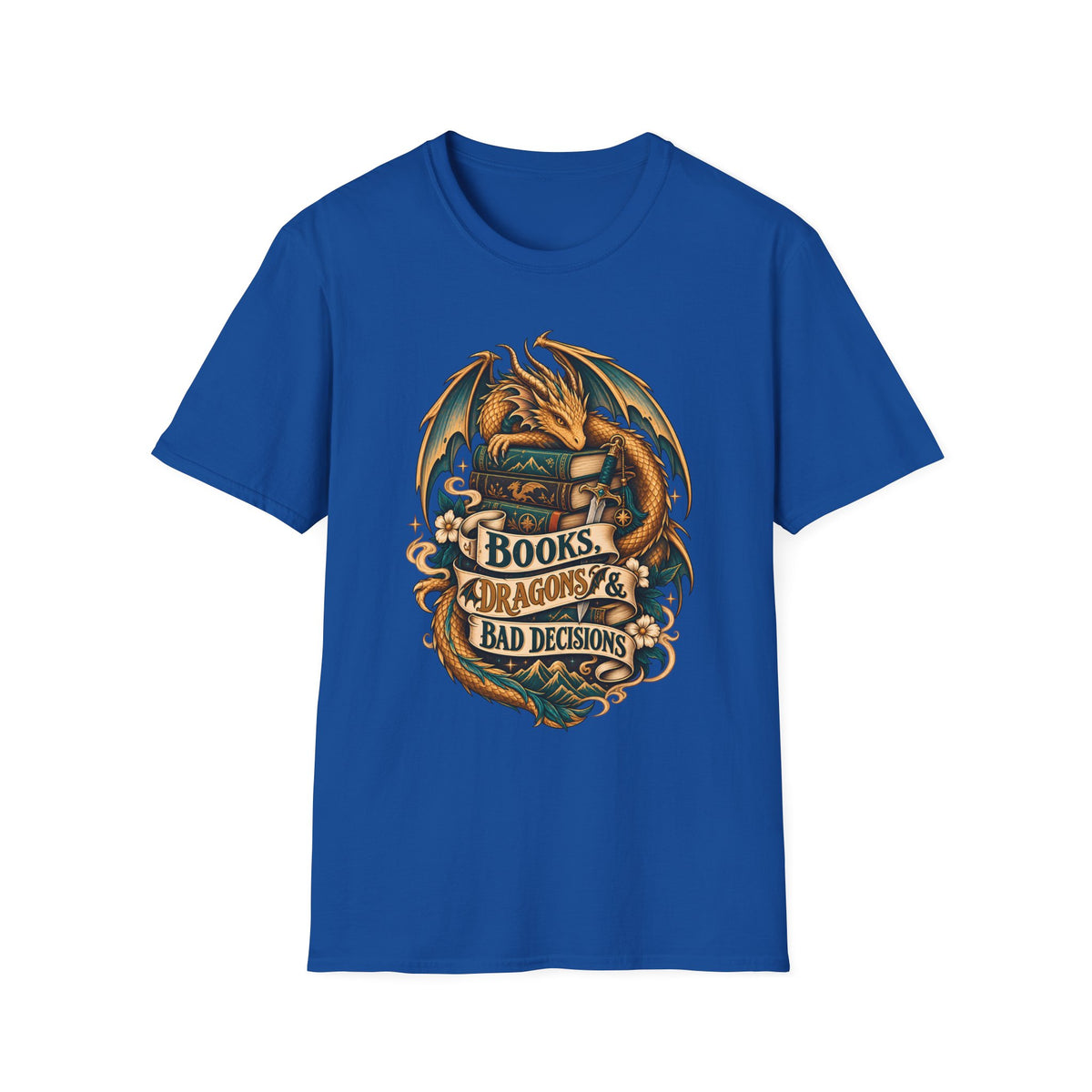 Books, Dragons & Bad Decisions | Fourth Wing Inspired Fantasy Reader T-Shirt