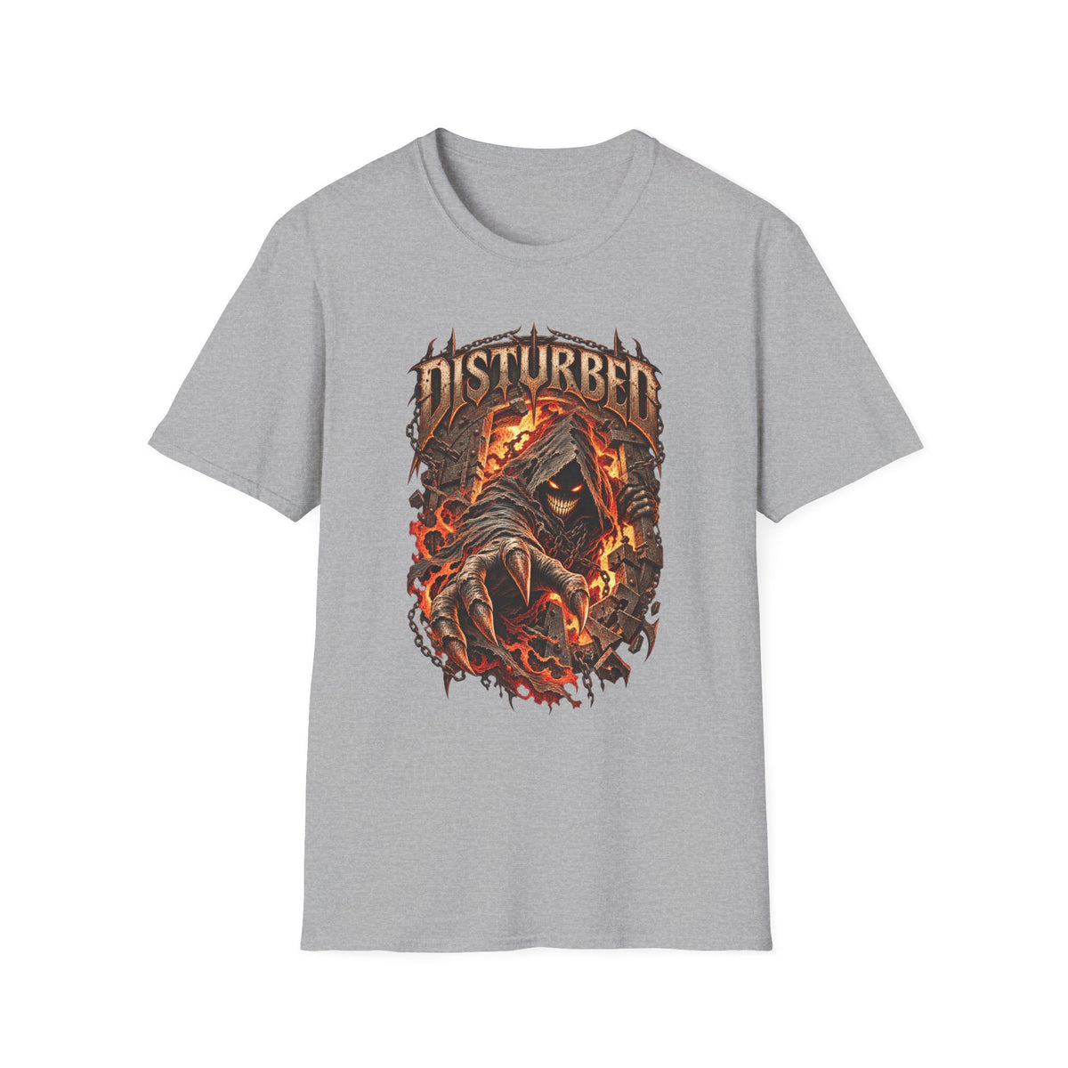 Disturbed | The Guy | Flaming Heavy Metal Band T-Shirt